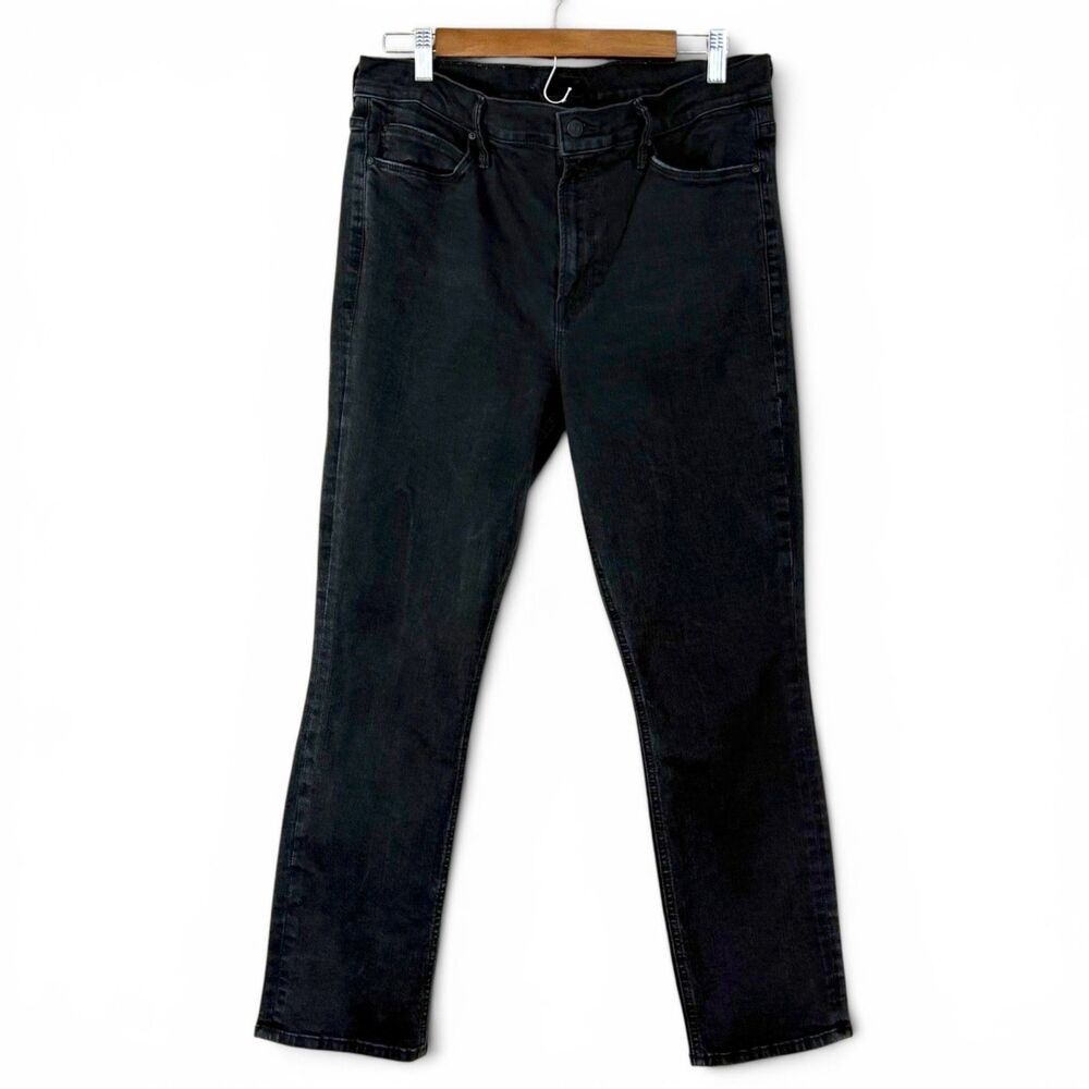 mother the mid rise dazzler ankle skinny black jeans not guilty wash 33 stretchy - Picture 3 of 13